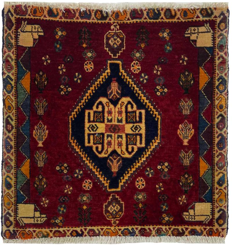 Perzisch tapijt Ghashghai 61x61 61x61, Perzisch tapijt Handgeknoopte