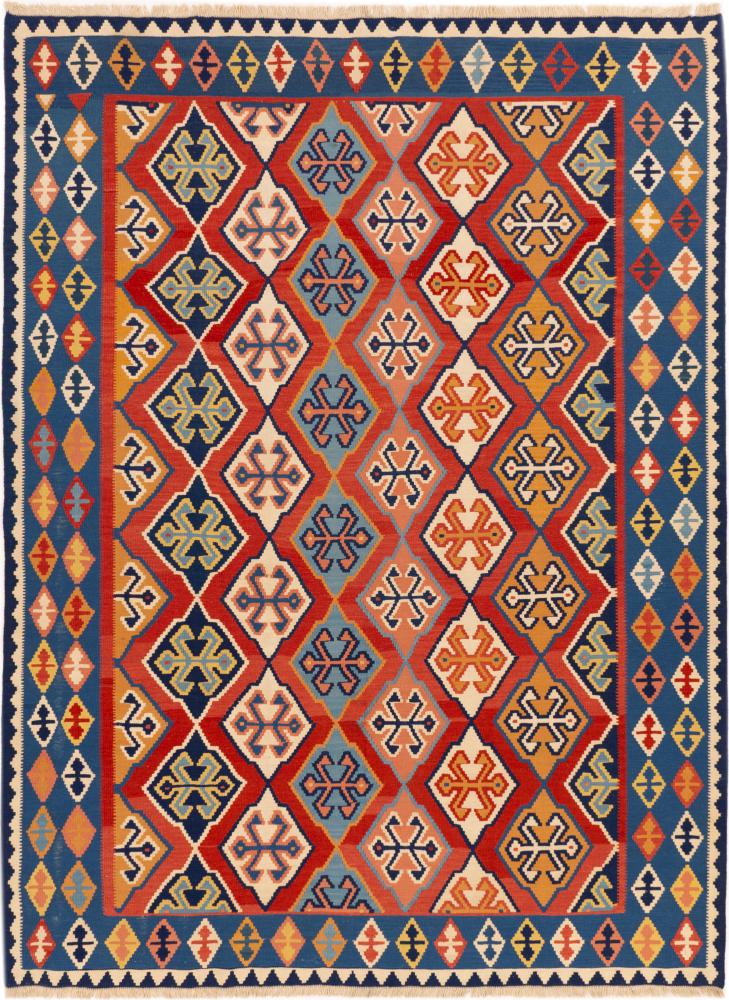 Tapis persan Kilim Fars Shiraz 282x206 282x206, Tapis persan Tissé à la main