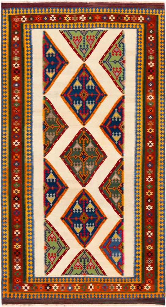 Alfombra persa Kilim Fars Shiraz 282x154 282x154, Alfombra persa Tejido a mano