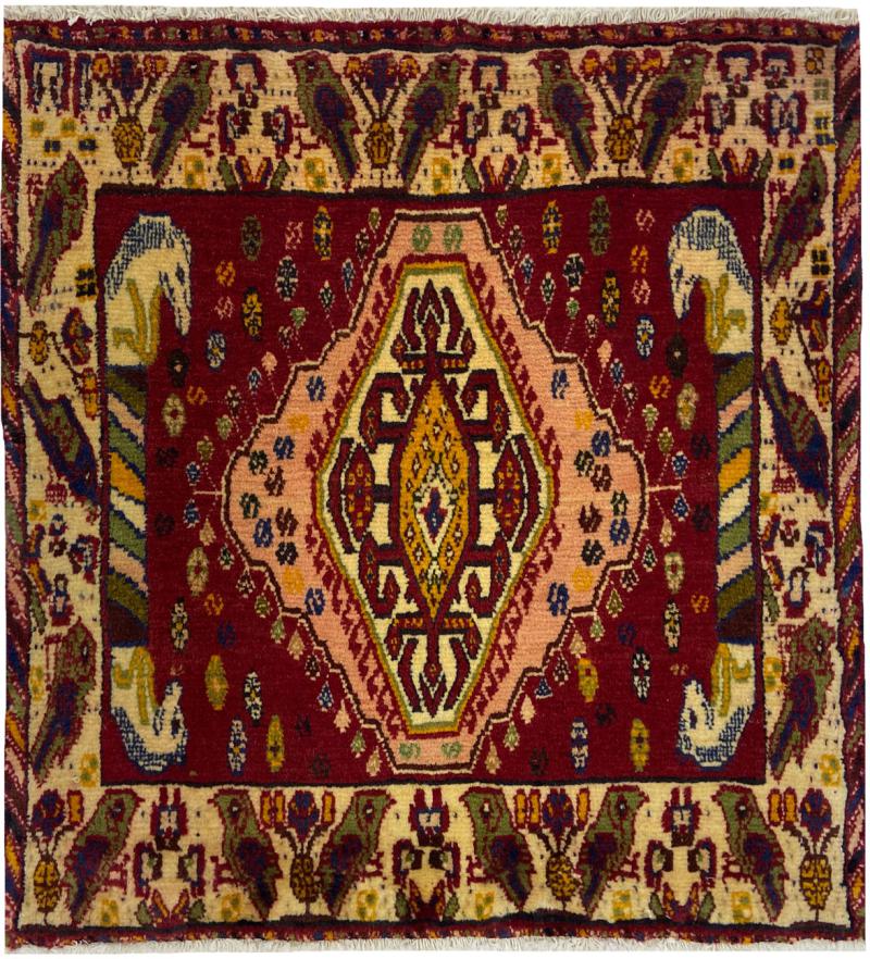 Persian Rug Ghashghai 66x60 66x60, Persian Rug Knotted by hand