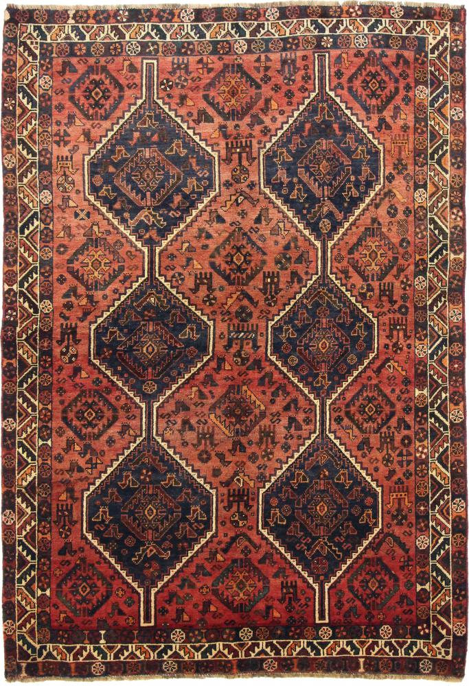 Tapete persa Shiraz 246x169 246x169, Tapete persa Atado à mão