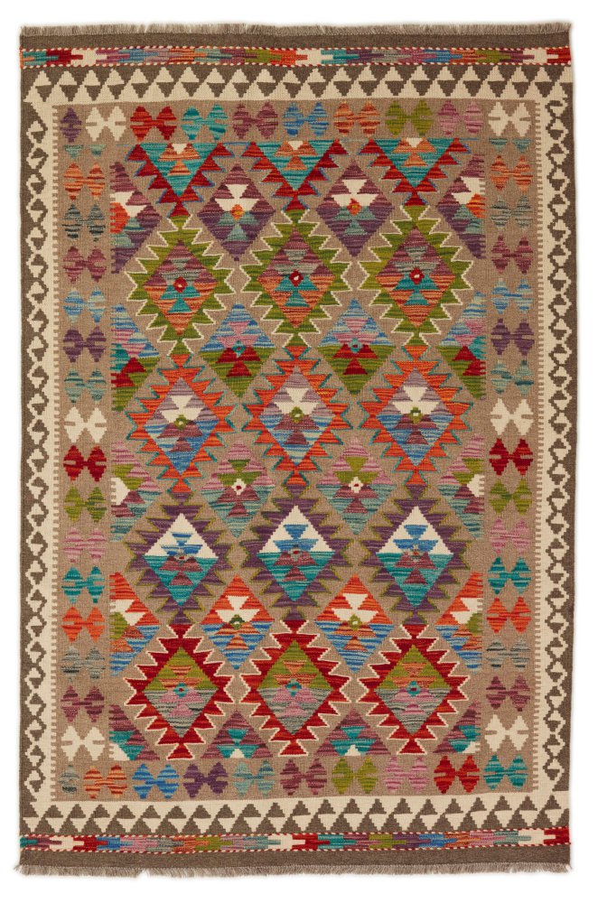Afghan rug Kilim Afghan 6'3"x4'2" 6'3"x4'2", Persian rug Handwoven
