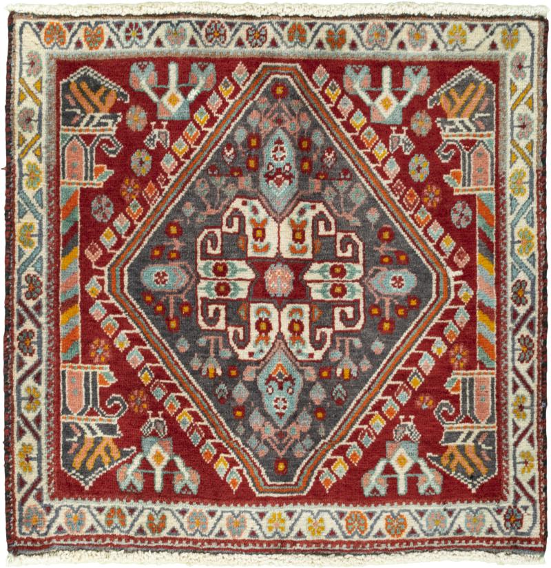 Persialainen matto Shiraz 64x63 64x63, Persialainen matto Solmittu käsin