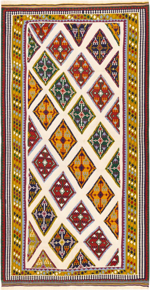 Tapis persan Kilim Fars Shiraz 287x147 287x147, Tapis persan Tissé à la main