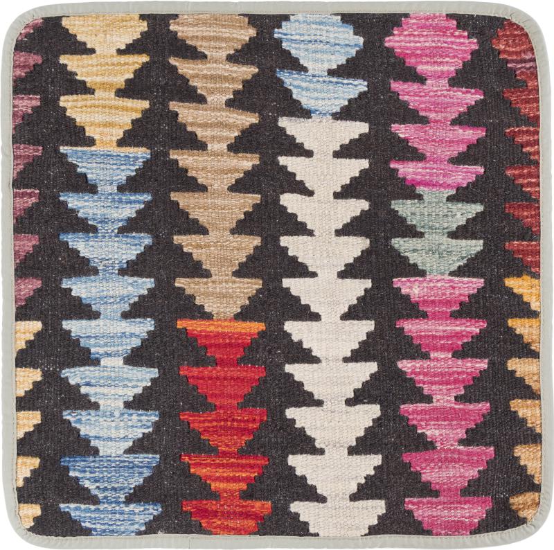 Afghan rug Kilim Afghan Cushion Cover 45x45 45x45, Persian Rug Knotted by hand