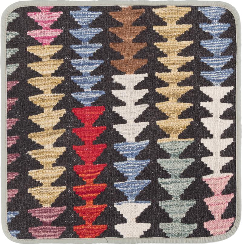 Afghan rug Kilim Afghan Cushion Cover 45x45 45x45, Persian Rug Knotted by hand