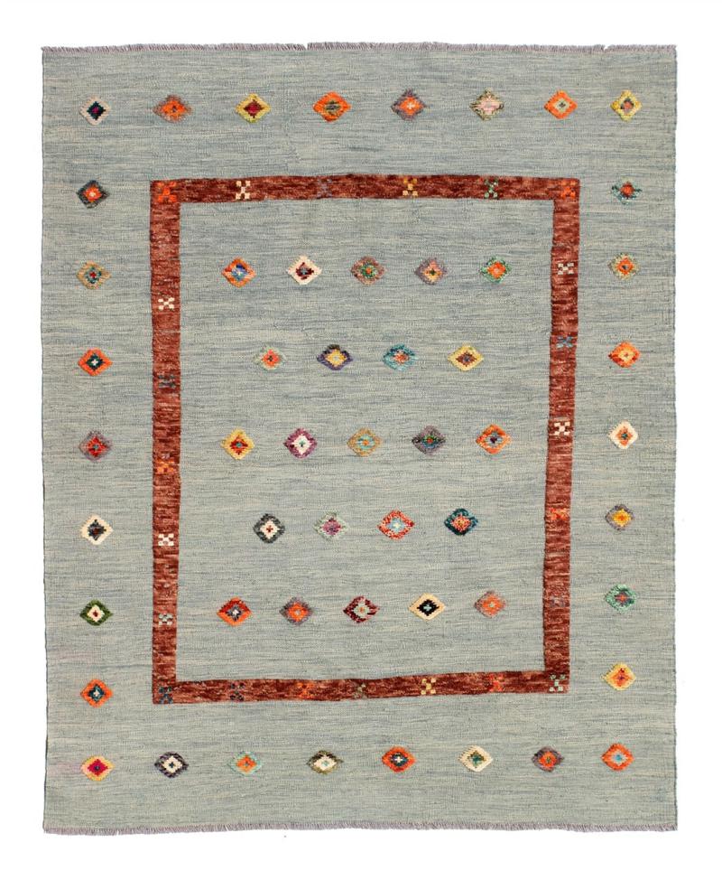 Alfombra afgana Kilim Afghan Nimbaft Edition 192x151 192x151, Alfombra persa Tejido a mano