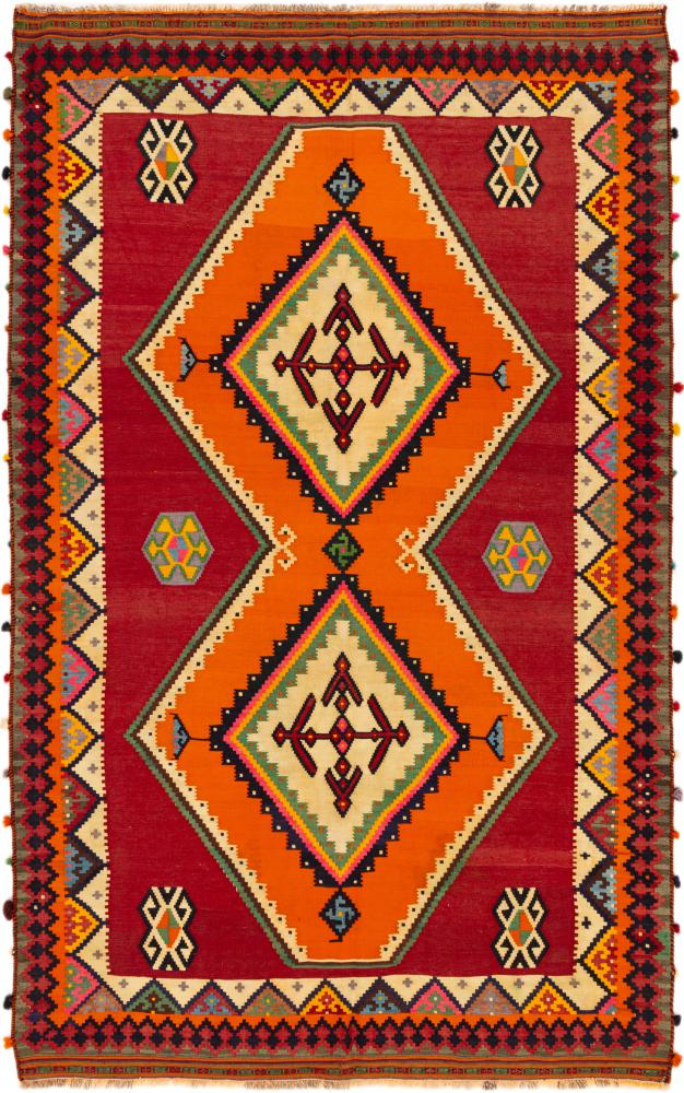 Tapis persan Kilim Fars Ghashghai 267x165 267x165, Tapis persan Tissé à la main