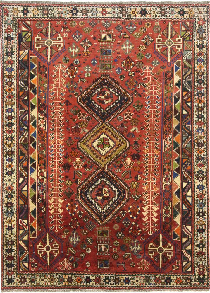 Persian Rug Shiraz 8'9"x6'4" 8'9"x6'4", Persian Rug Knotted by hand