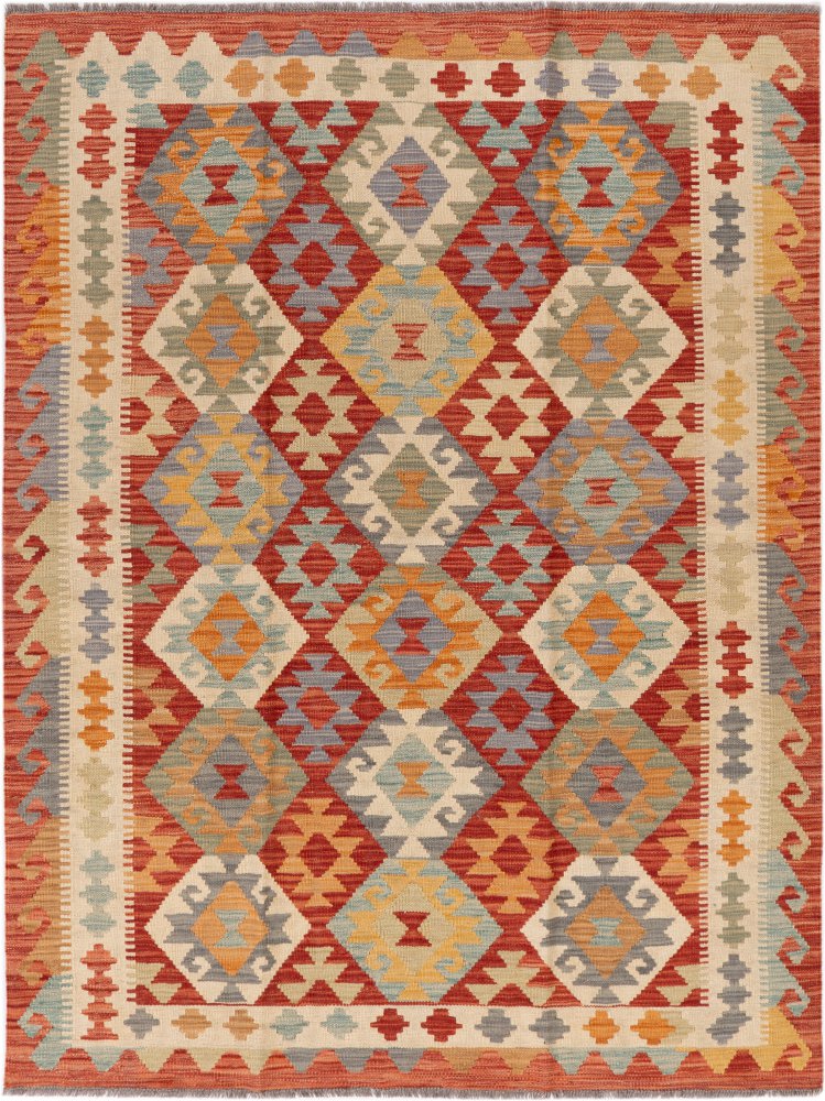 Afghansk teppe Kelim Afghan 202x152 202x152, Persisk teppe Håndvevd
