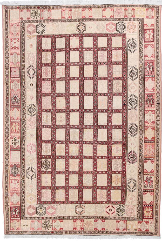 Persisk tæppe Kelim Ardebil 299x207 299x207, Persisk tæppe Knyttet i hånden