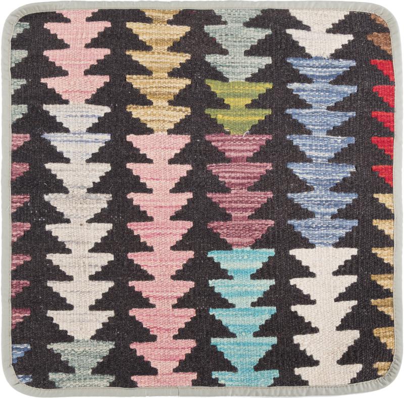 Afghan rug Kilim Afghan Cushion Cover 45x45 45x45, Persian Rug Knotted by hand