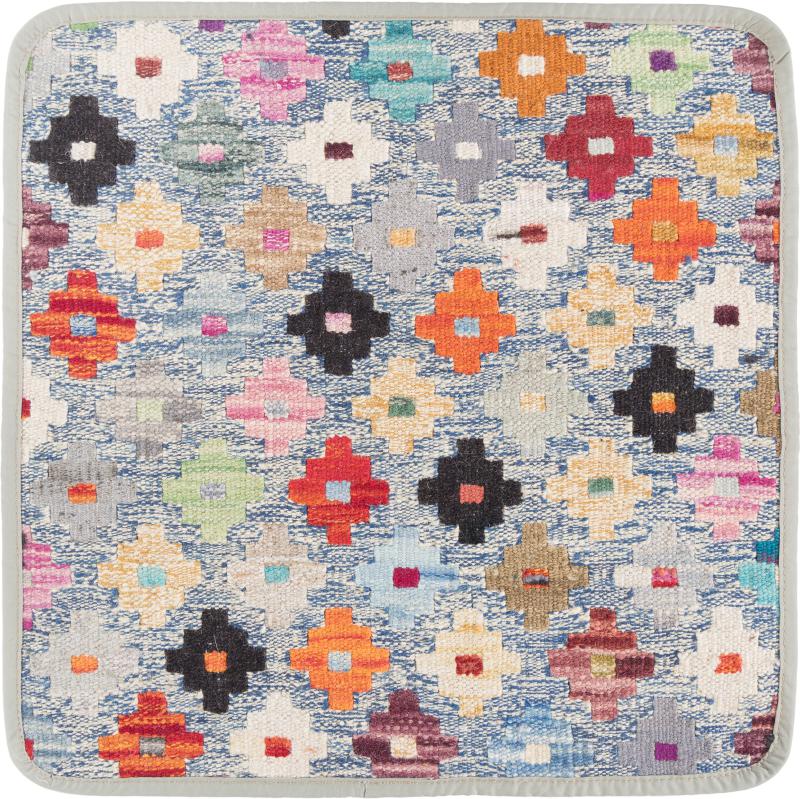 Afghan rug Kilim Afghan Cushion Cover 45x45 45x45, Persian Rug Knotted by hand