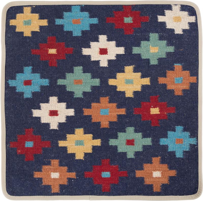Afghan rug Kilim Afghan Cushion Cover 50x50 50x50, Persian Rug Knotted by hand