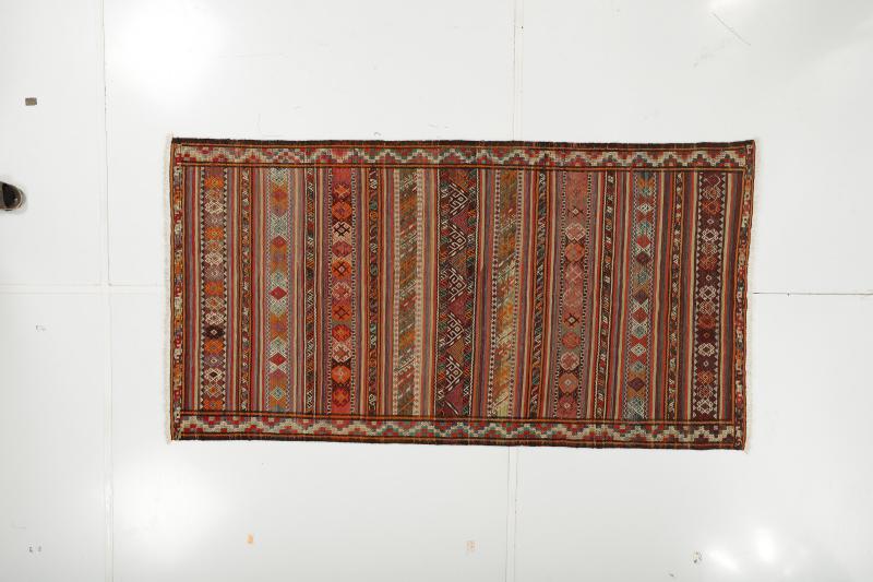 Perserteppich Kelim Fars 259x138 259x138, Perserteppich Handgewebt