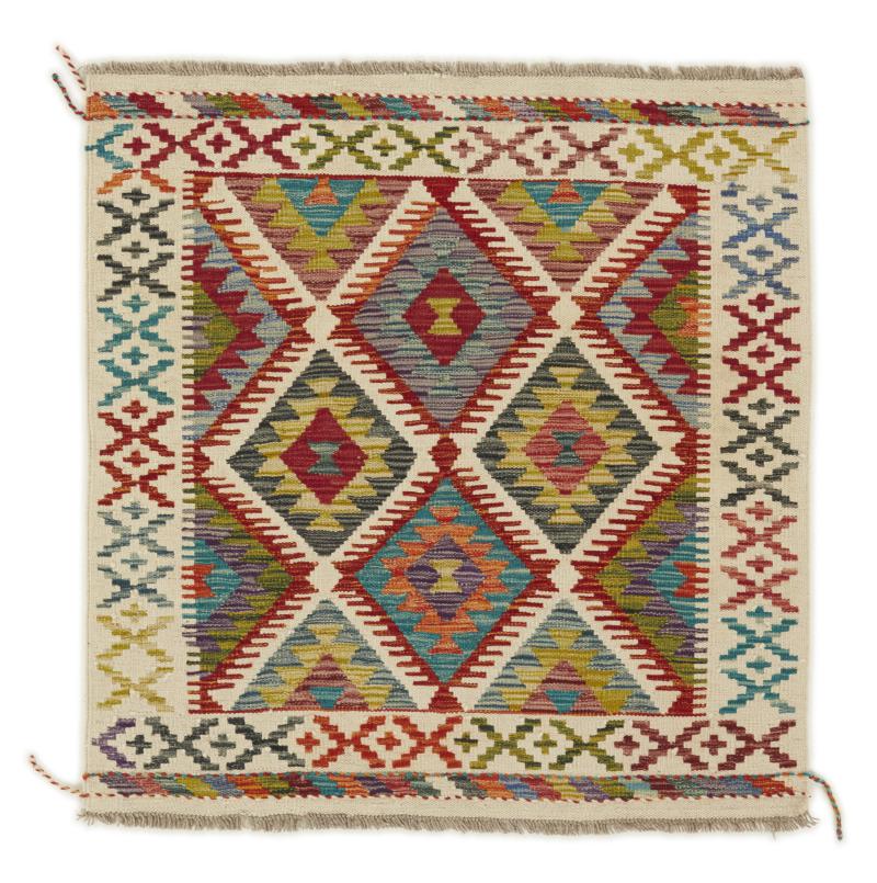 Afghaans tapijt Kilim Afghan 105x103 105x103, Perzisch tapijt Handgeweven