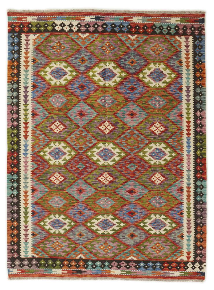 Alfombra afgana Kilim Afghan 196x148 196x148, Alfombra persa Tejido a mano
