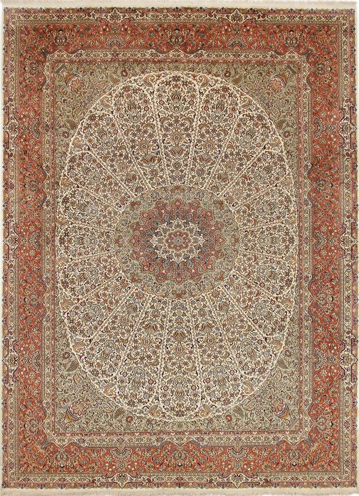 Tappeto indiano Cachemire di Seta 336x247 336x247, Tappeto persiano Annodato a mano
