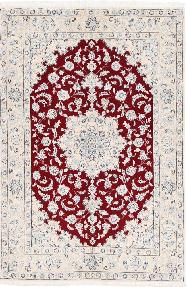 Persian Rug Nain 9La 6'6"x4'5" 6'6"x4'5", Persian Rug Knotted by hand