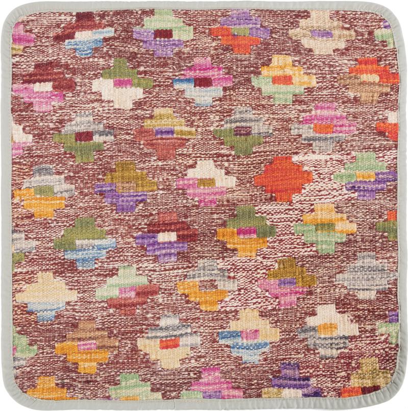 Afghan rug Kilim Afghan Cushion Cover 45x45 45x45, Persian Rug Knotted by hand