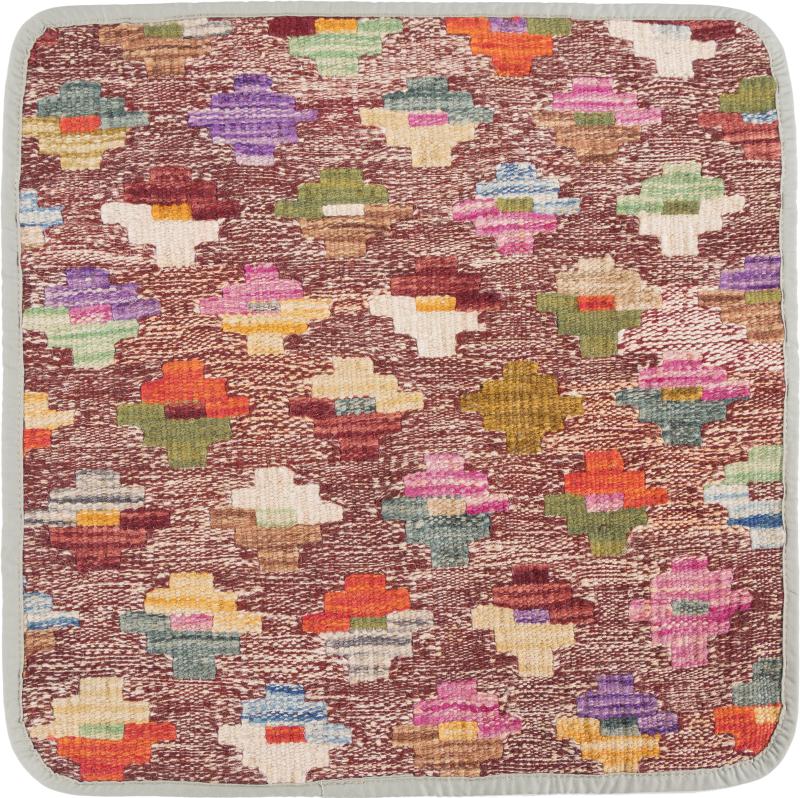 Afghan rug Kilim Afghan Cushion Cover 45x45 45x45, Persian Rug Knotted by hand
