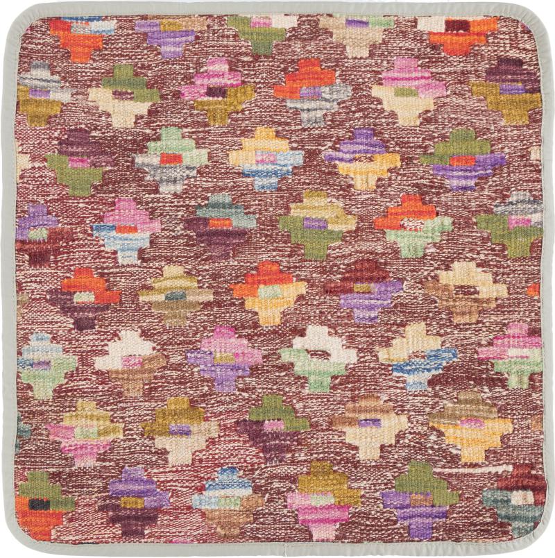 Afghan rug Kilim Afghan Cushion Cover 45x45 45x45, Persian Rug Knotted by hand