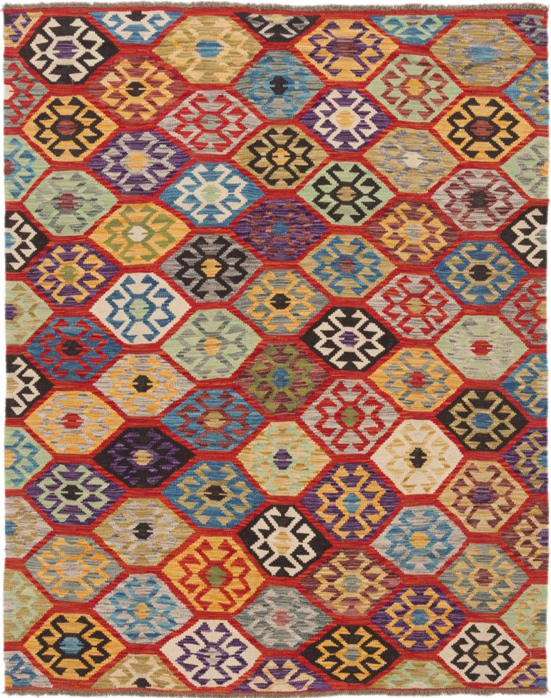 Tapete afegão Kilim Afegão 204x159 204x159, Tapete persa Tecido à mão