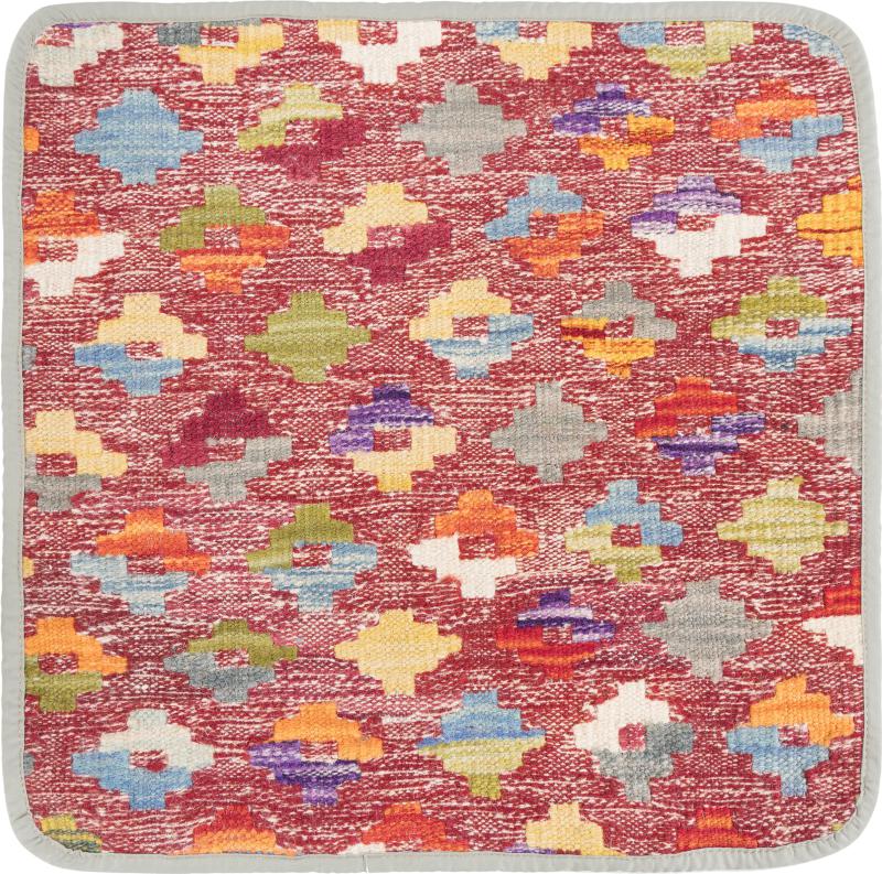 Afghan rug Kilim Afghan Cushion Cover 45x45 45x45, Persian Rug Knotted by hand
