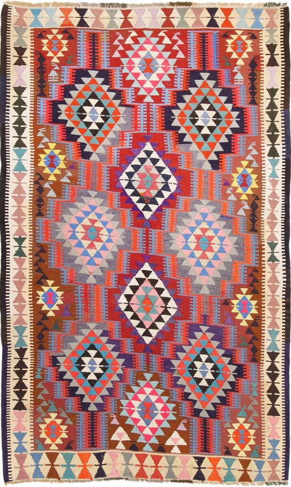 Persisk tæppe Kelim Fars 274x167 274x167, Persisk tæppe Håndvævet