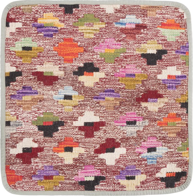 Afghan rug Kilim Afghan Cushion Cover 45x45 45x45, Persian Rug Knotted by hand