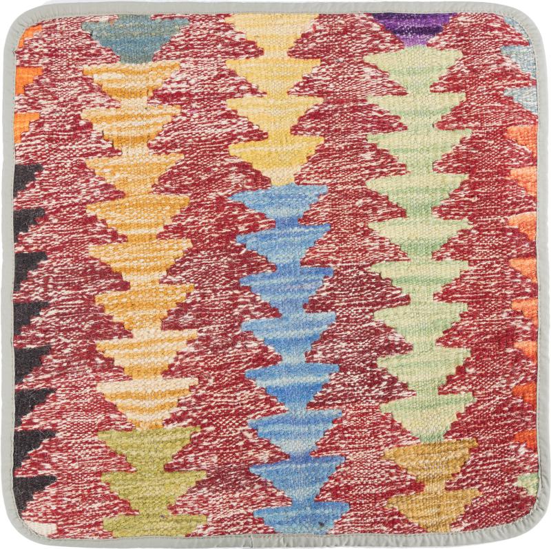 Afghan rug Kilim Afghan Cushion Cover 45x45 45x45, Persian Rug Knotted by hand