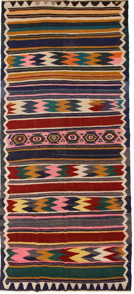 Tapete persa Kilim Fars Azerbaijan Antigo 399x174 399x174, Tapete persa Tecido à mão