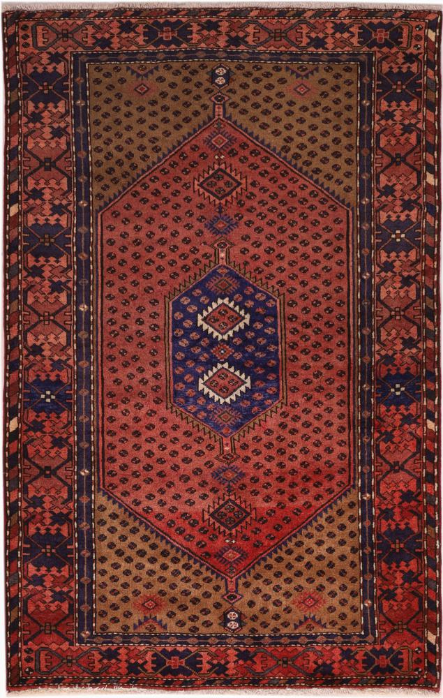 Persisk tæppe Sandjan 201x126 201x126, Persisk tæppe Knyttet i hånden