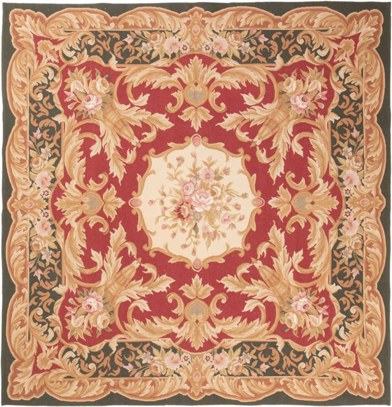 Tapis chinois Kilim Aubusson 206x200 206x200, Tapis persan Tissé à la main
