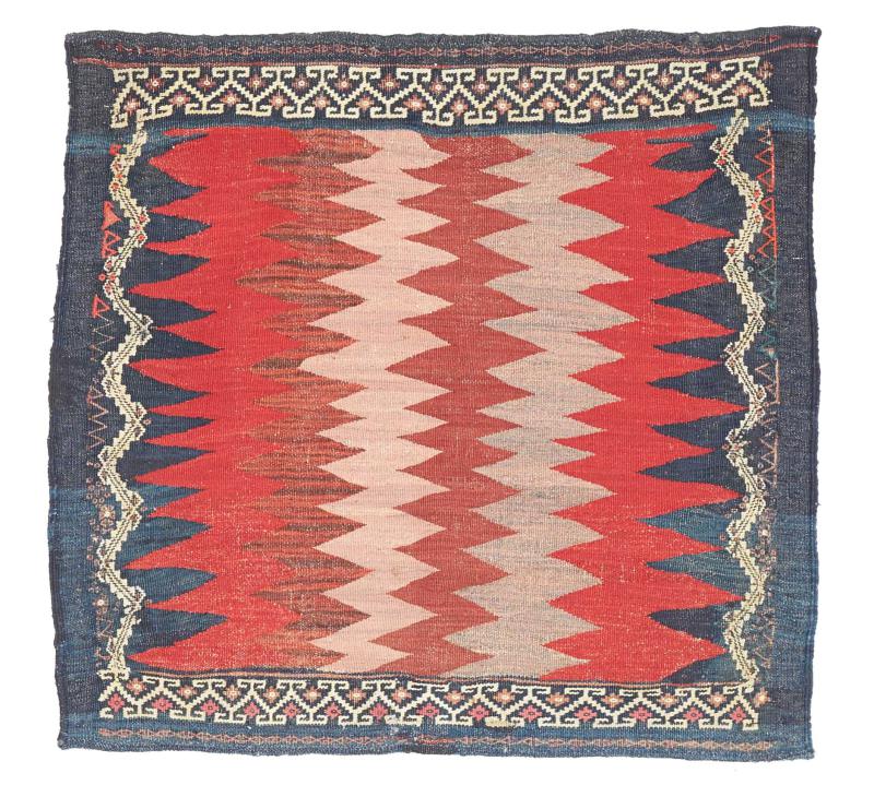 Perzisch tapijt Kilim Fars Antiek 75x78 75x78, Perzisch tapijt Handgeweven