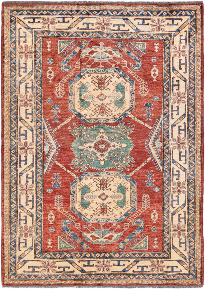 Afghan rug Super Kazak 257x184 257x184, Persian Rug Knotted by hand