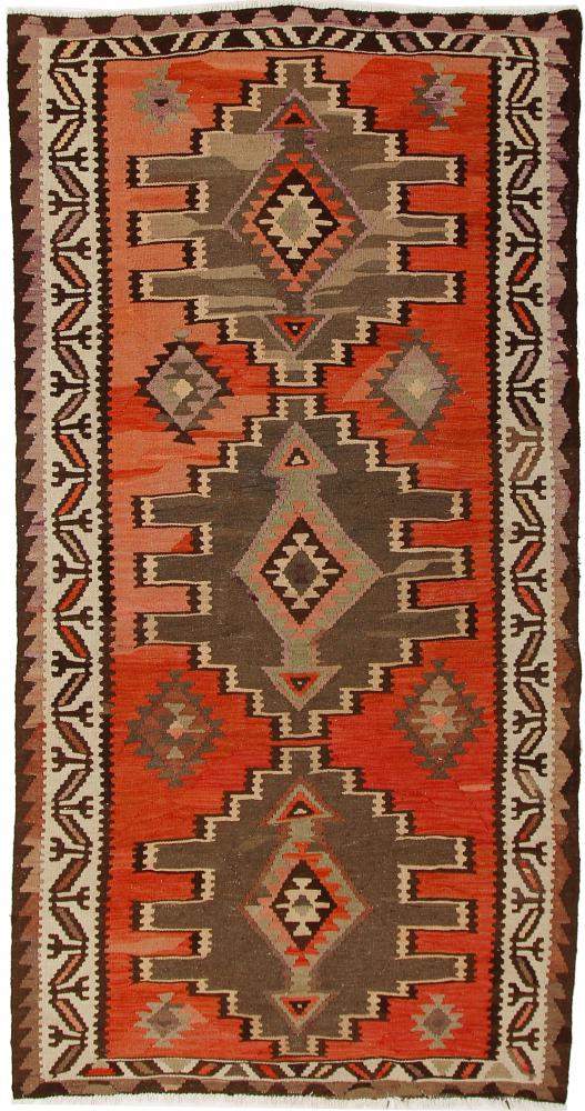 Tapete persa Kilim Fars Azerbaijan Antigo 278x144 278x144, Tapete persa Tecido à mão