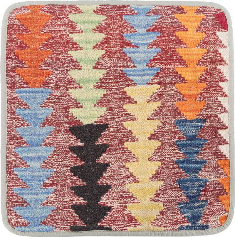 Afghan rug Kilim Afghan Cushion Cover 45x45 45x45, Persian Rug Knotted by hand