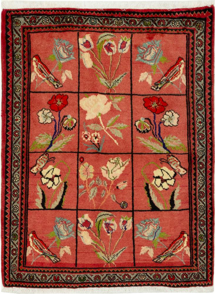 Tapete persa Sarough 3'7"x2'4" 3'7"x2'4", Tapete persa Atado à mão