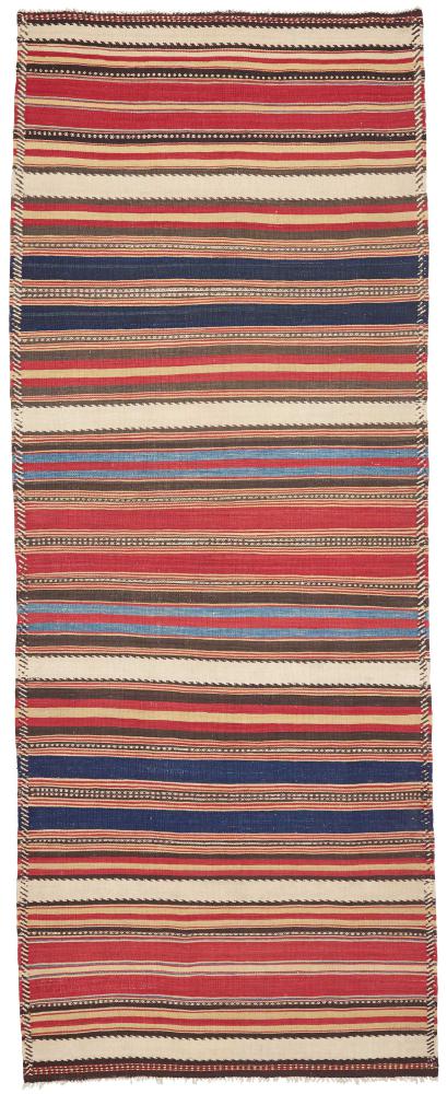 Persisk tæppe Kelim Fars Antikke 307x119 307x119, Persisk tæppe Håndvævet