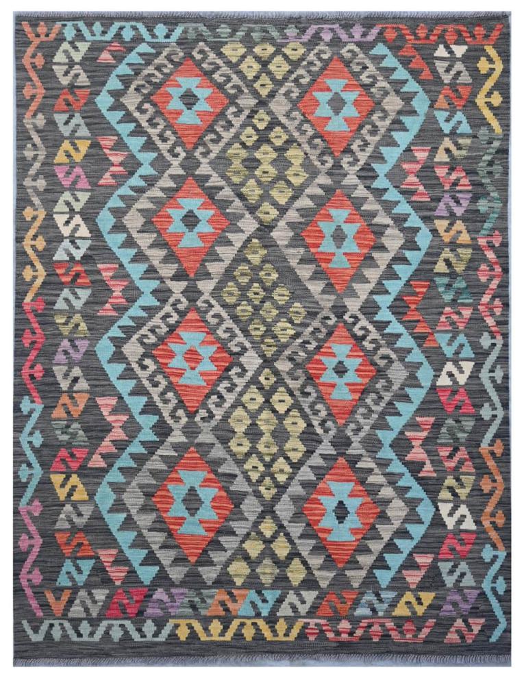 Afghan rug Kilim Afghan 6'9"x5'3" 6'9"x5'3", Persian Rug Woven by hand