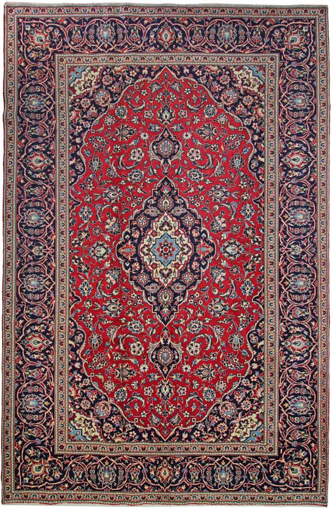Tapis persan Kashan 361x235 361x235, Tapis persan Noué à la main