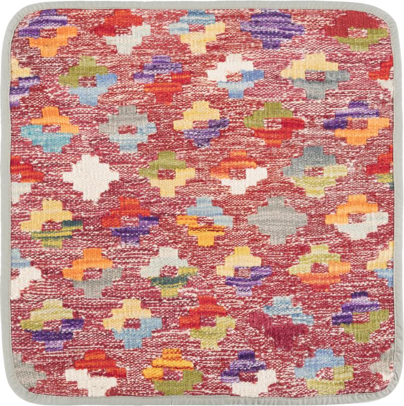 Afghan rug Kilim Afghan Cushion Cover 45x45 45x45, Persian Rug Knotted by hand