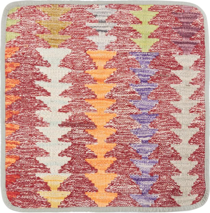 Afghan rug Kilim Afghan Cushion Cover 45x45 45x45, Persian Rug Knotted by hand