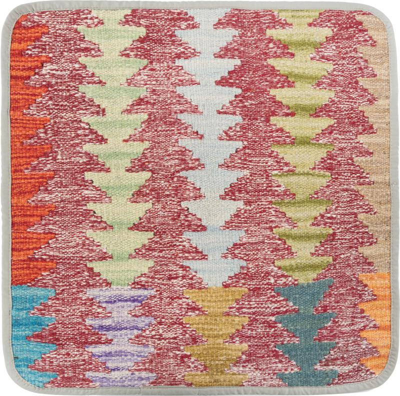 Afghan rug Kilim Afghan Cushion Cover 45x45 45x45, Persian Rug Knotted by hand