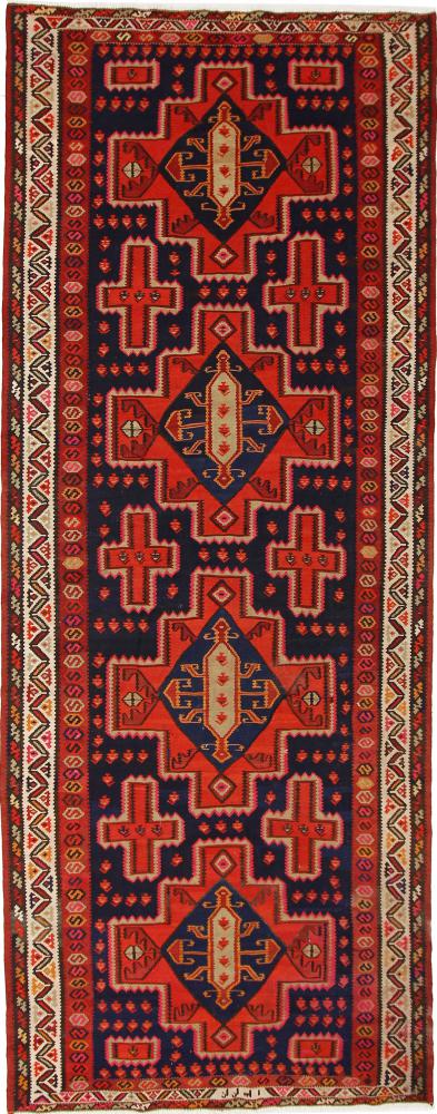 Tapete persa Kilim Fars Azerbaijan Antigo 411x162 411x162, Tapete persa Tecido à mão