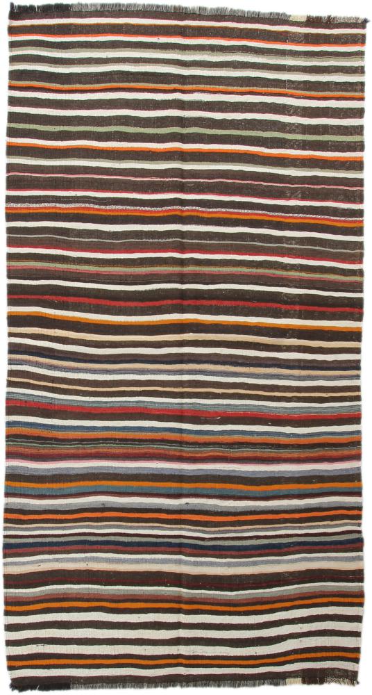 Tapete persa Kilim Fars Antigo 8'10"x4'9" 8'10"x4'9", Tapete persa Tecido à mão