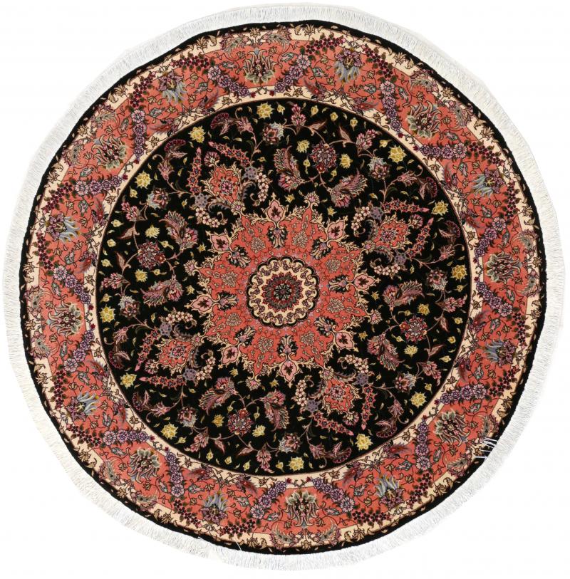 Tapete persa Tabriz 50Raj 146x146 146x146, Tapete persa Atado à mão