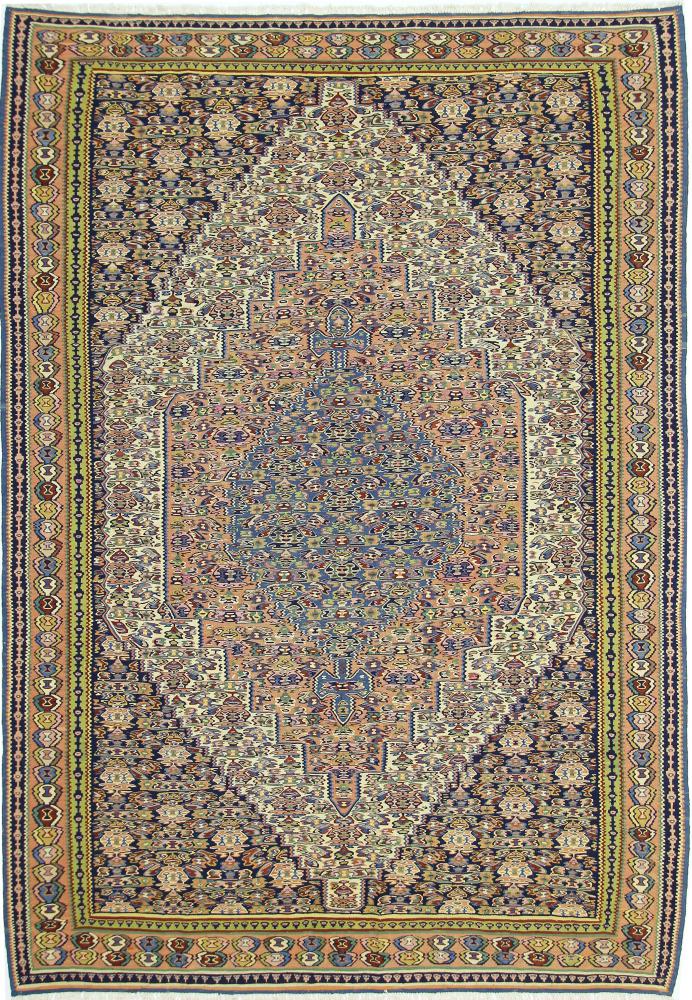 Tapete persa Kilim Senneh 298x206 298x206, Tapete persa Atado à mão