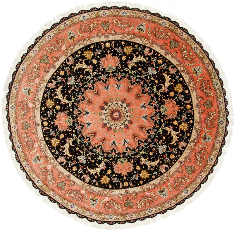 Tapete persa Tabriz 60Raj 251x251 251x251, Tapete persa Atado à mão